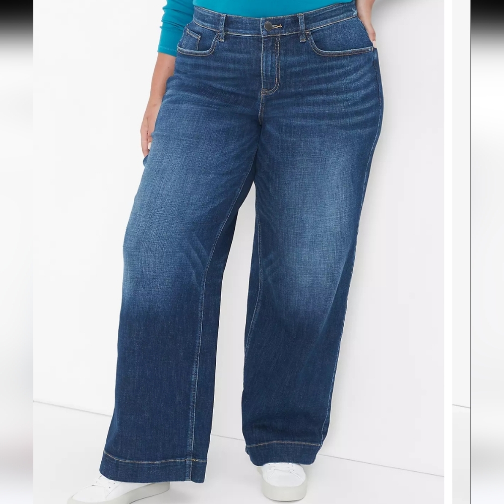 Lane Bryant Wide Leg Flare Jeans NWT - Picture 9 of 9